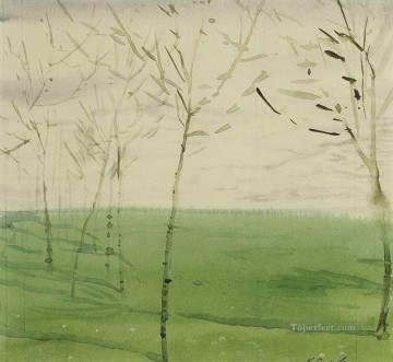 Paisajes Painting - paisaje primaveral Konstantin Somov_1 escenas del plan
